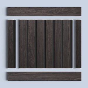 Hiwood Стеновые панели Hiwood цветные LV123N BR395K черный коричневый шоколадный
